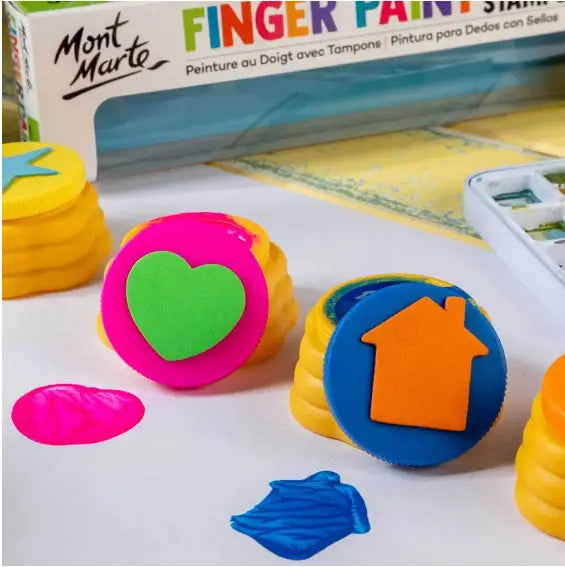 Pintura de dedo con sellos - set x4