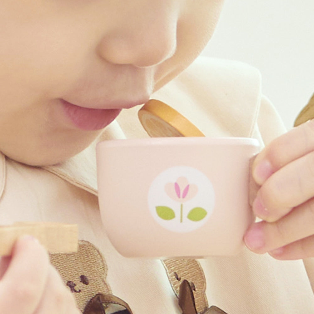 Juego de té de madera