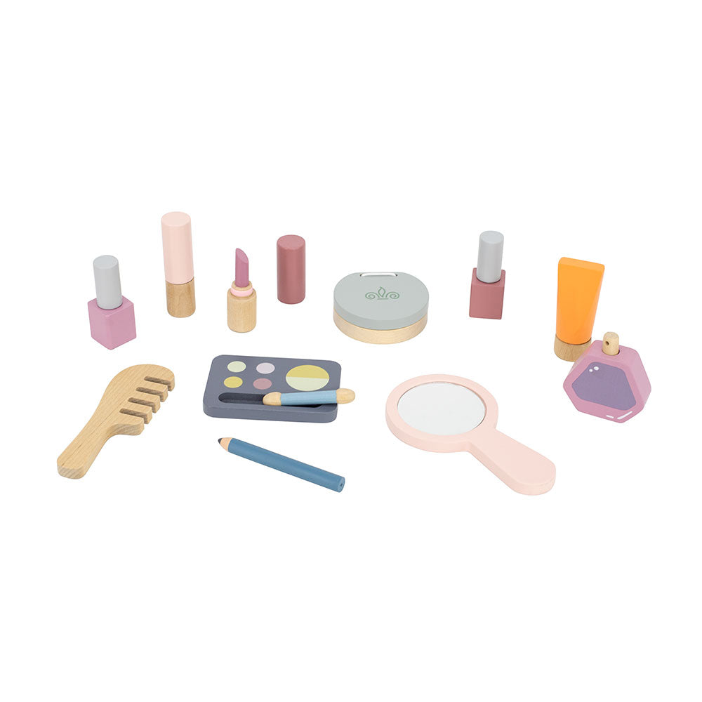 Set de maquillaje de madera con maletín