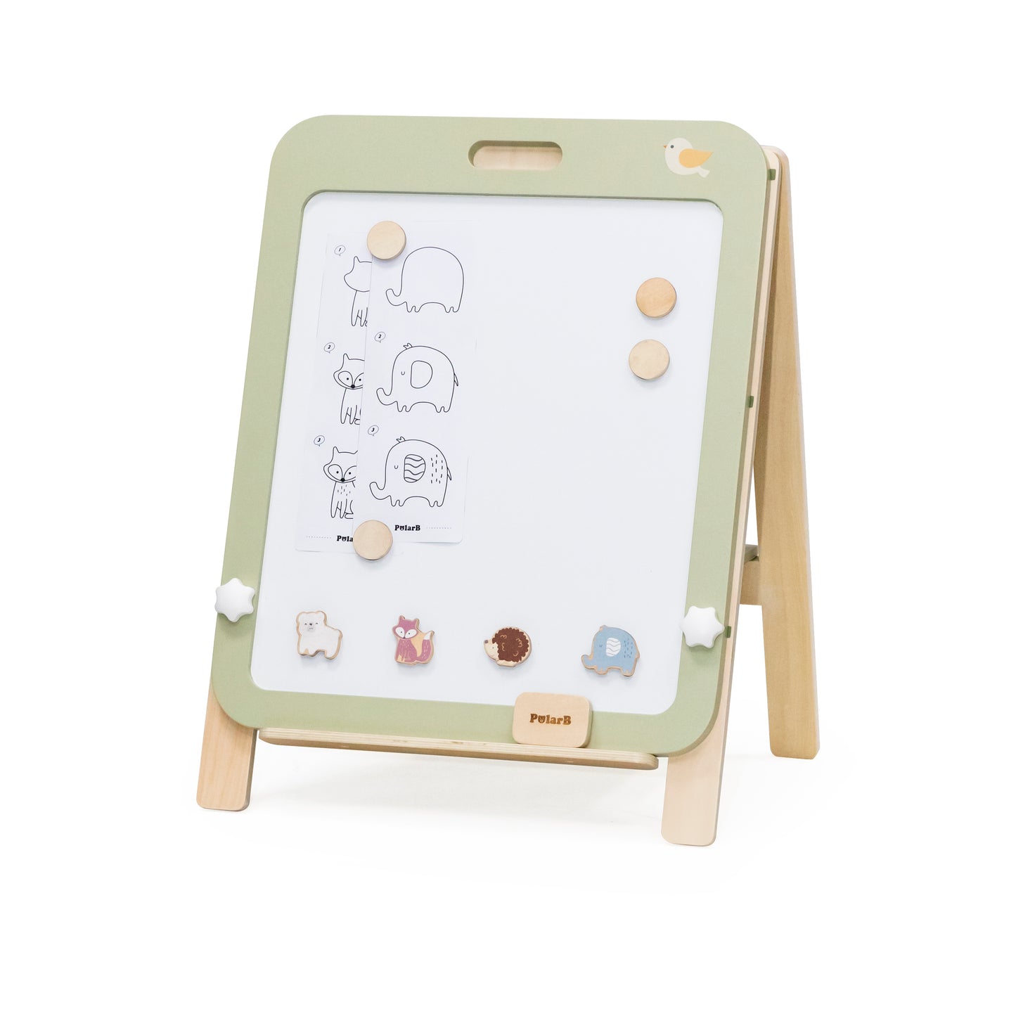 Pizarra 2 en 1 Imantada con altura ajustable