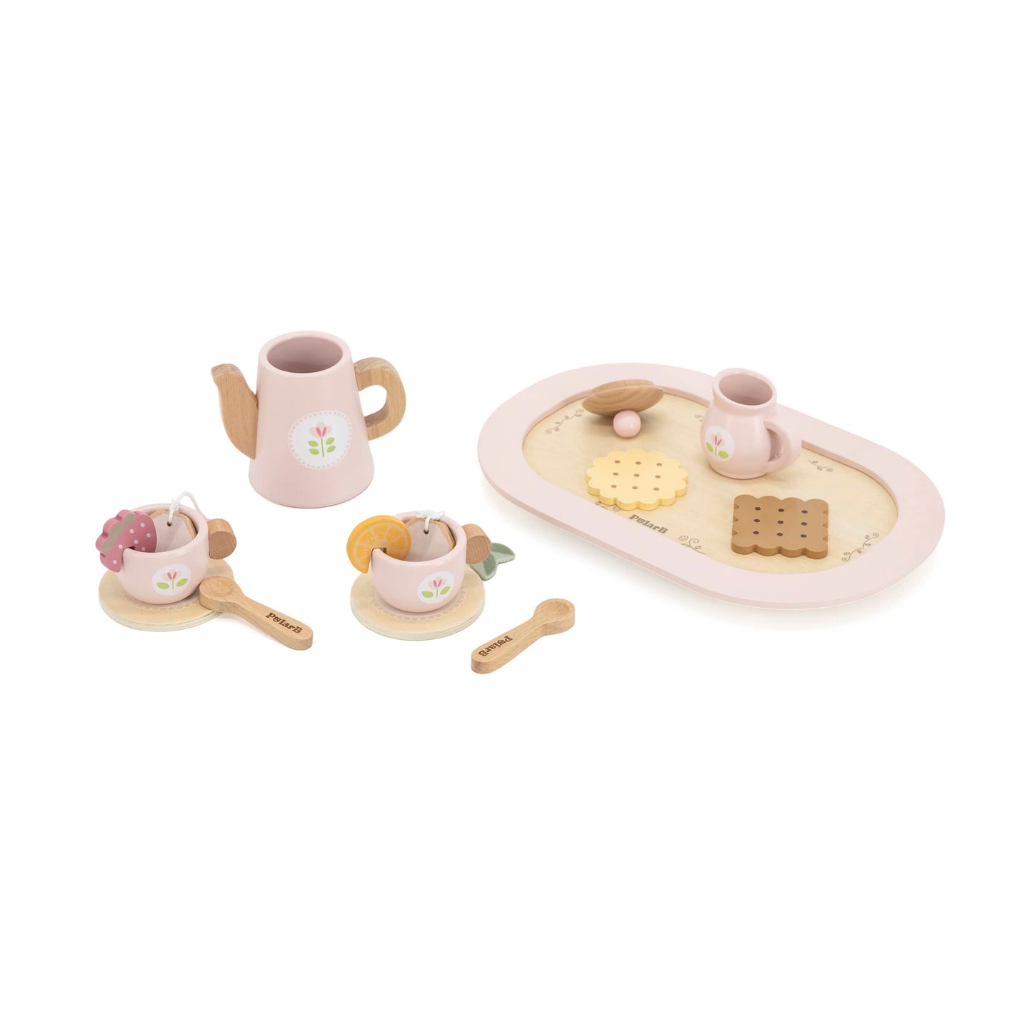 Juego de té de madera