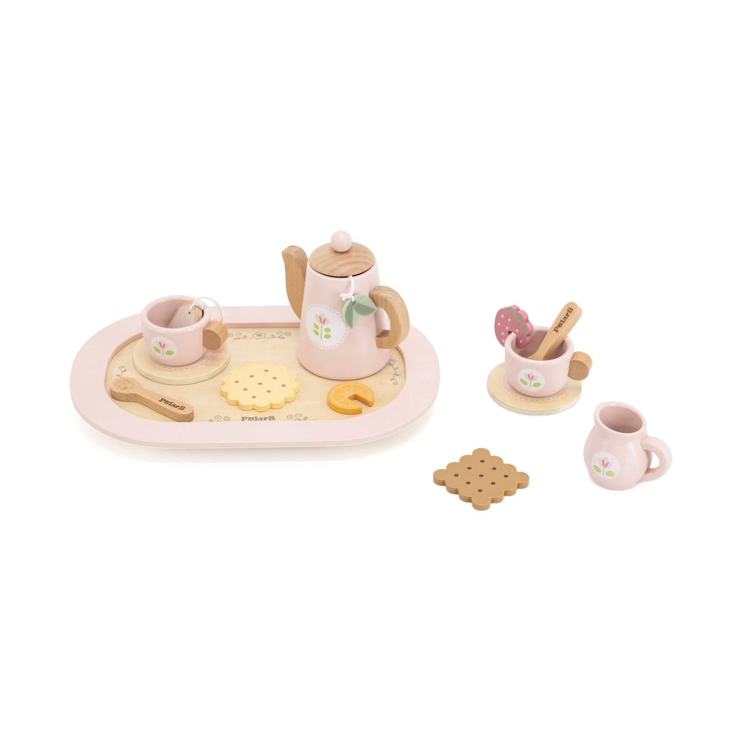 Juego de té de madera