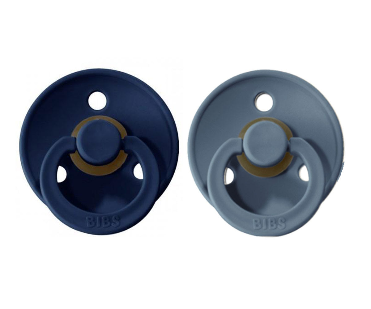 Chupete BIBS Colour Látex Natural Pack x 2 Deep Space/Petrol - Talle 1