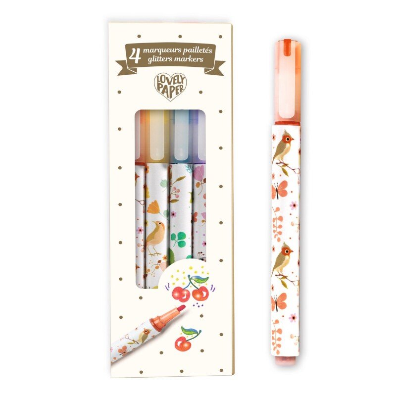 4 marcadores Glitter Lovely Paper