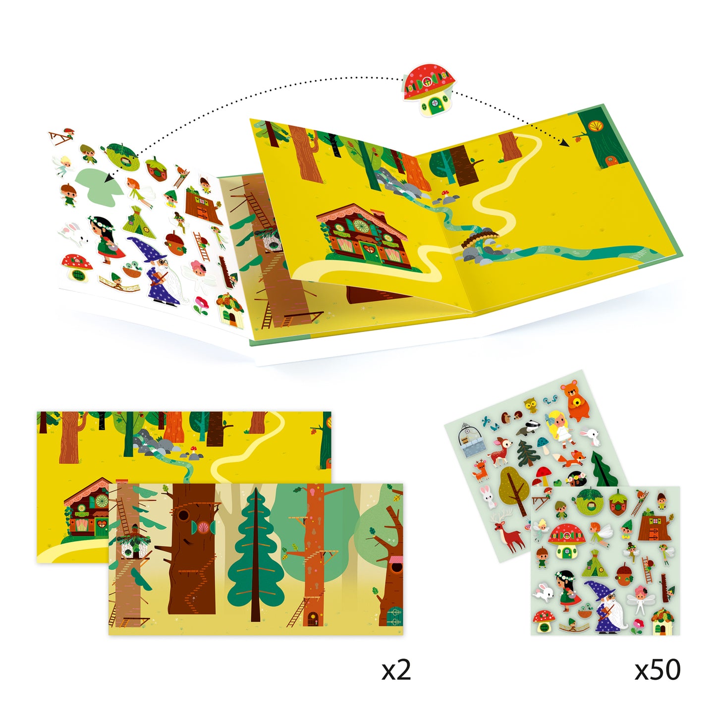 El bosque mágico: historias con stickers