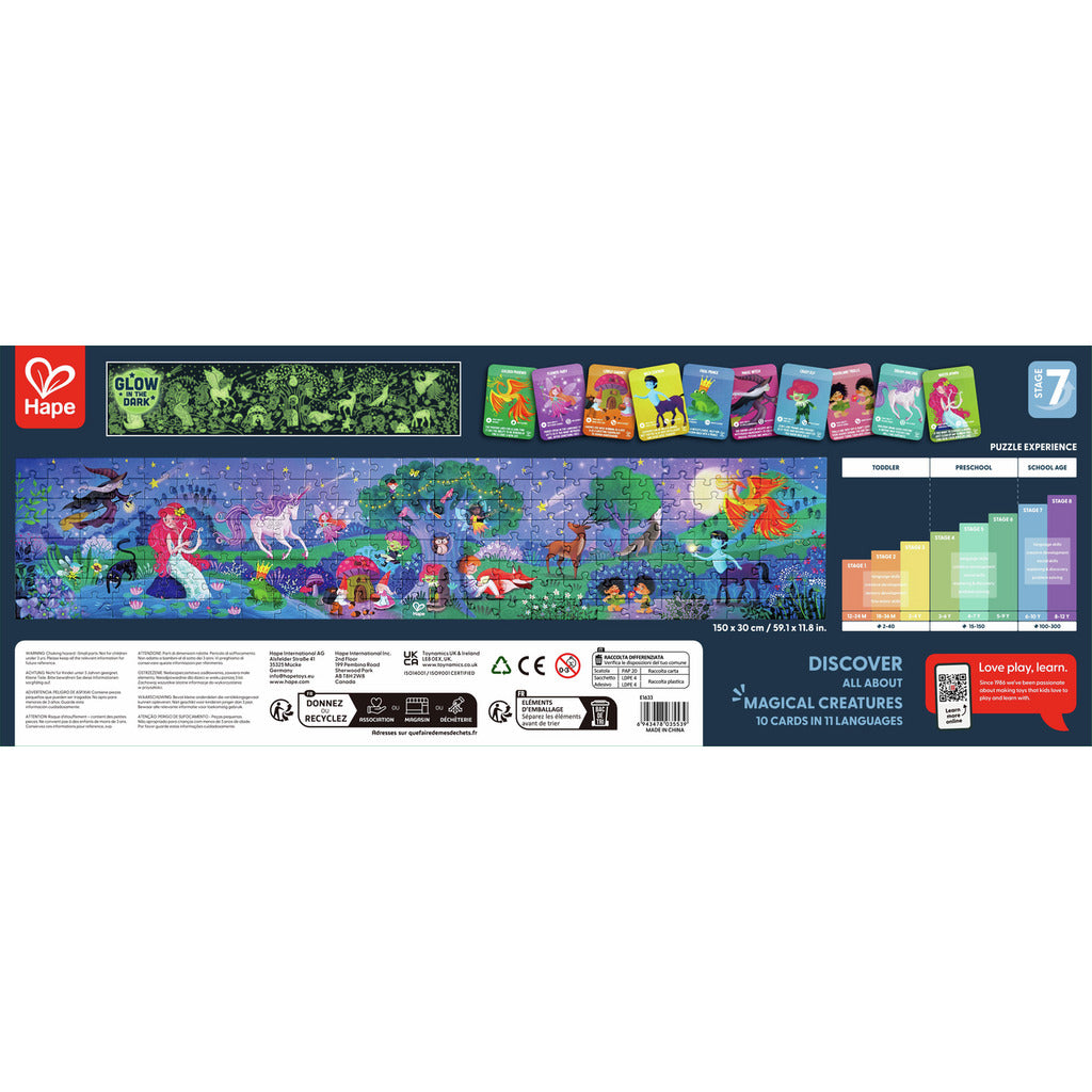 Puzzle Gigante Bosque mágico - Brilla en la oscuridad (200 piezas)