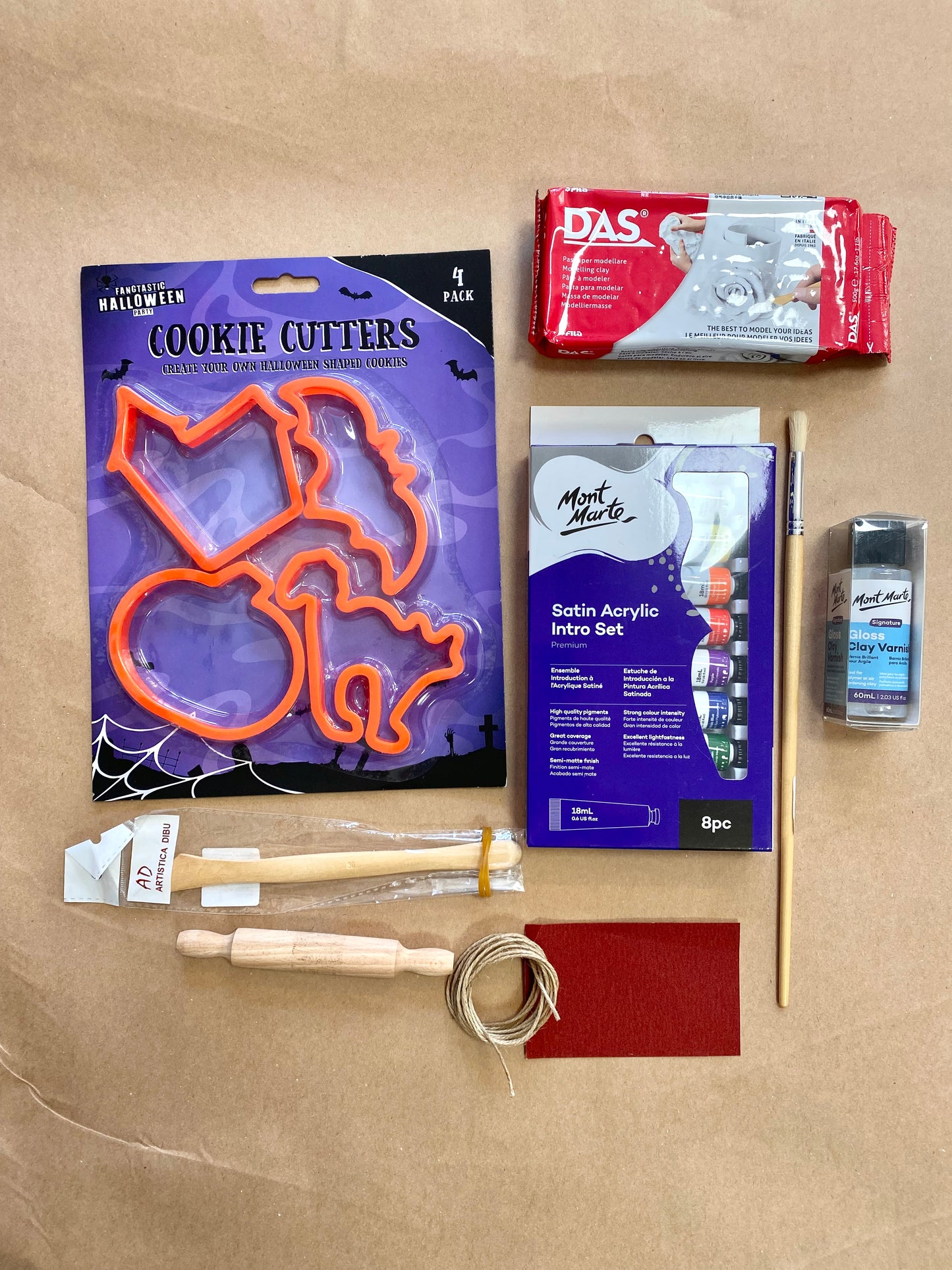 Kit de cerámica de secado al aire - Decoraciones de Halloween