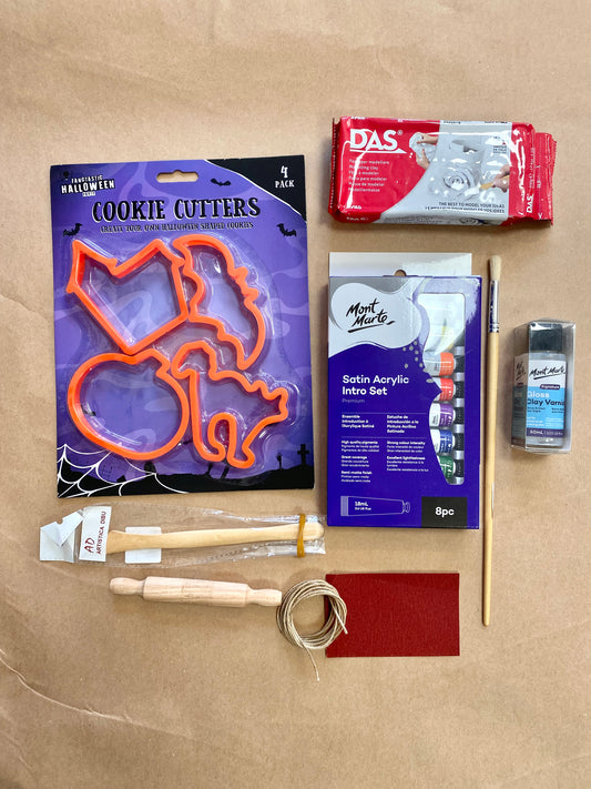 Kit de cerámica de secado al aire - Decoraciones de Halloween