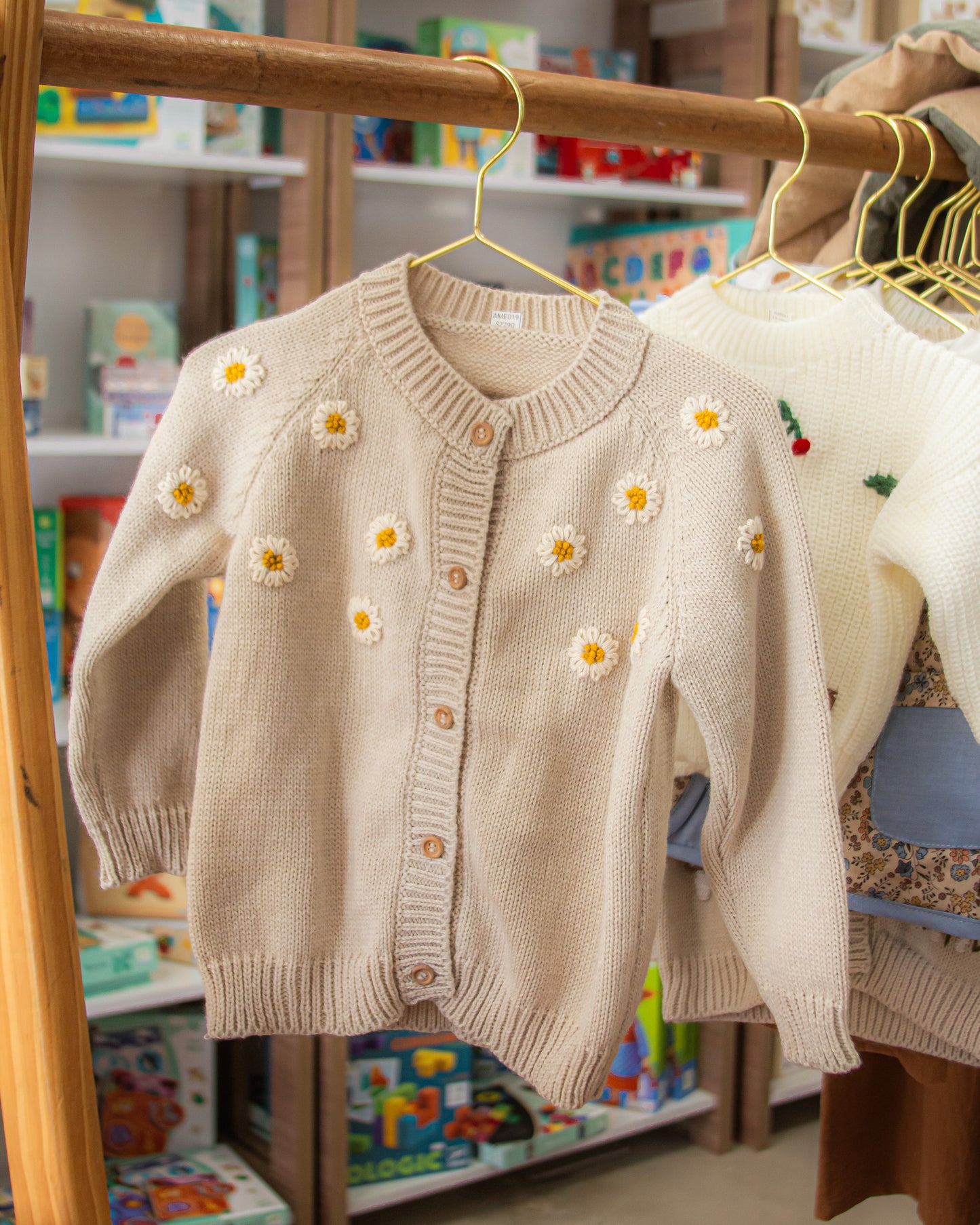 Saco tejido margaritas