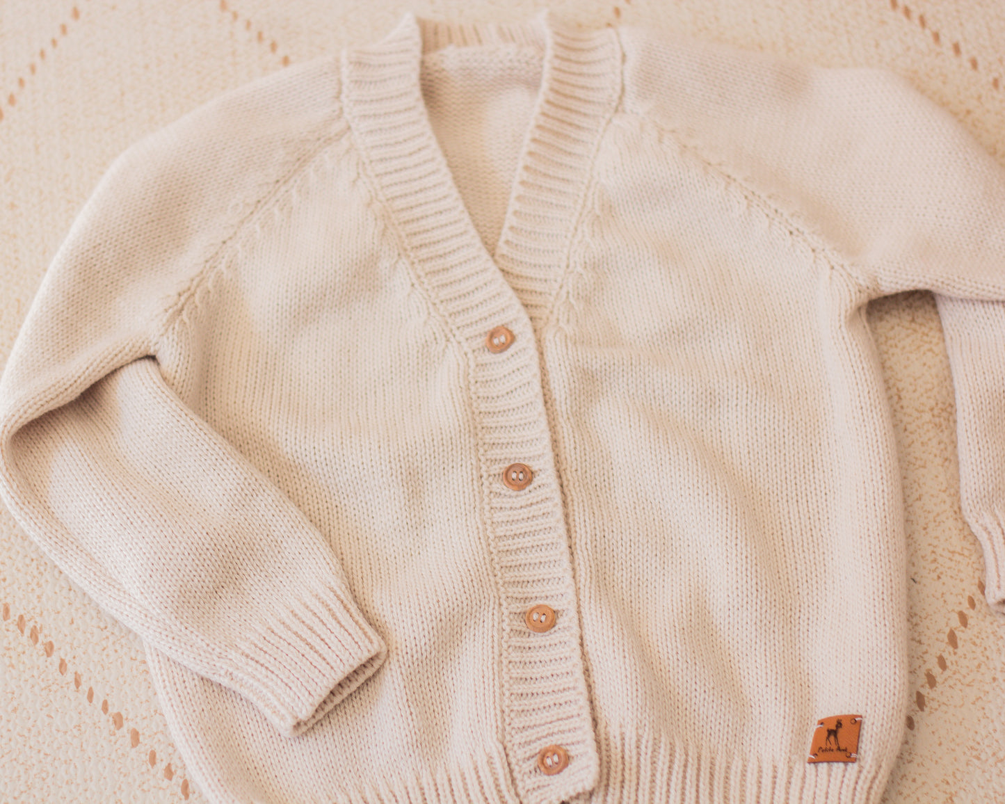 Saco tejido liso escote v