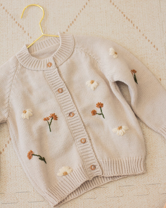 Saco tejido flores