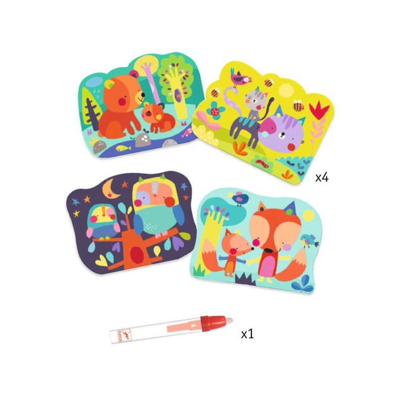 Colorear con agua: escondido en el bosque