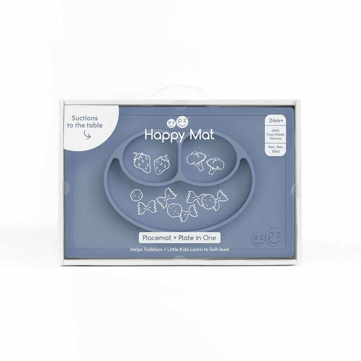 Happy Mat Individual+Plato Antideslizante Indigo
