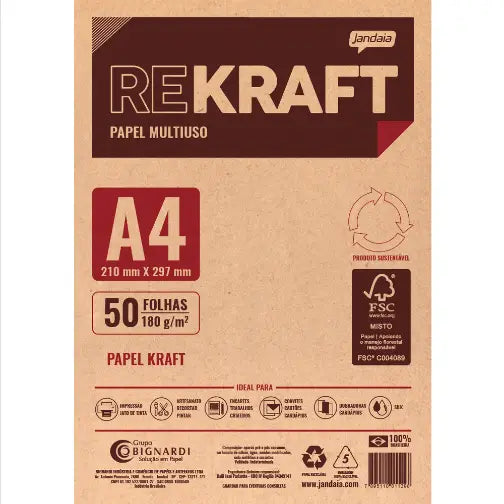 Cartulina kraft A4 - Pack de 50