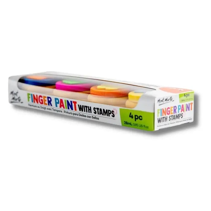 Pintura de dedo con sellos - set x4