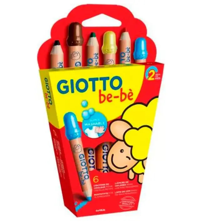 Lápices de colores súper lavables Giotto Be-Bé (Set de 6)