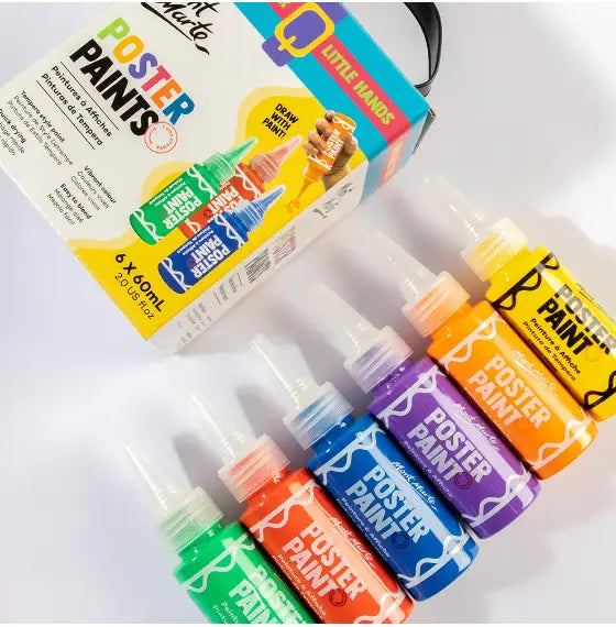 Témperas Poster Paint - 6 colores brillantes