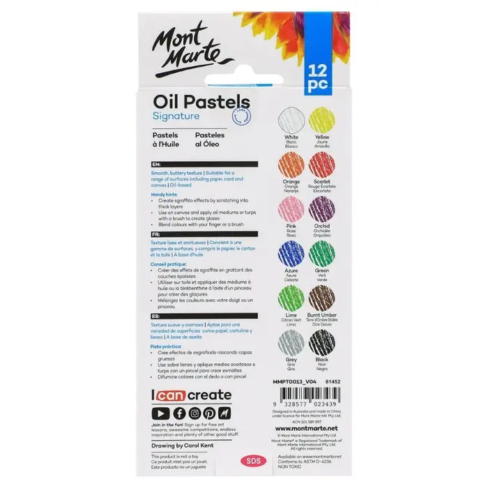 Óleos pasteles Signature (12 colores alta pigmentación)