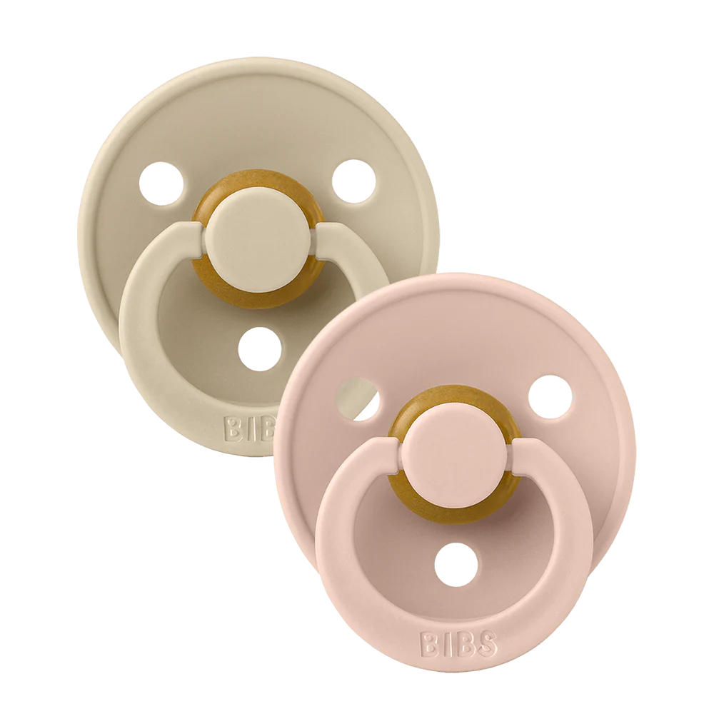 Chupete BIBS Colour Látex Natural Pack x 2 Vanilla/Blush