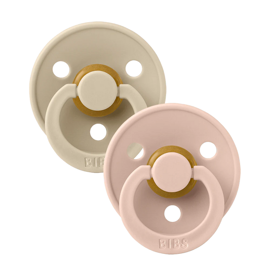 Chupete BIBS Colour Látex Natural Pack x 2 Vanilla/Blush