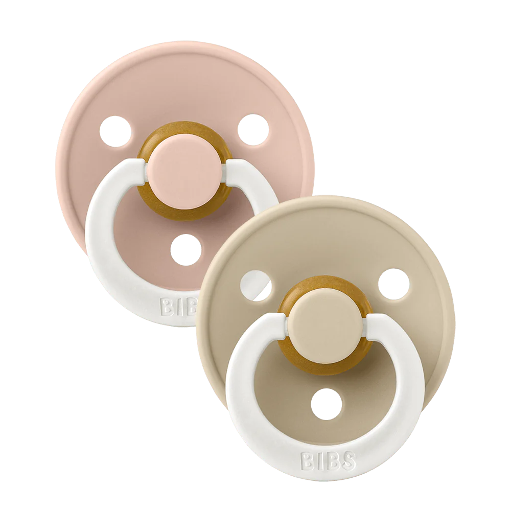 Chupete BIBS Glow Látex Natural Pack x 2 Vanilla/Blush Night