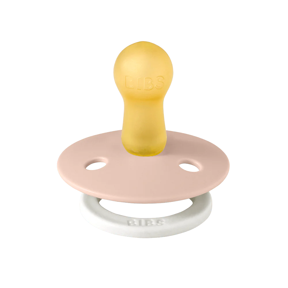Chupete BIBS Glow Látex Natural Pack x 2 Vanilla/Blush Night