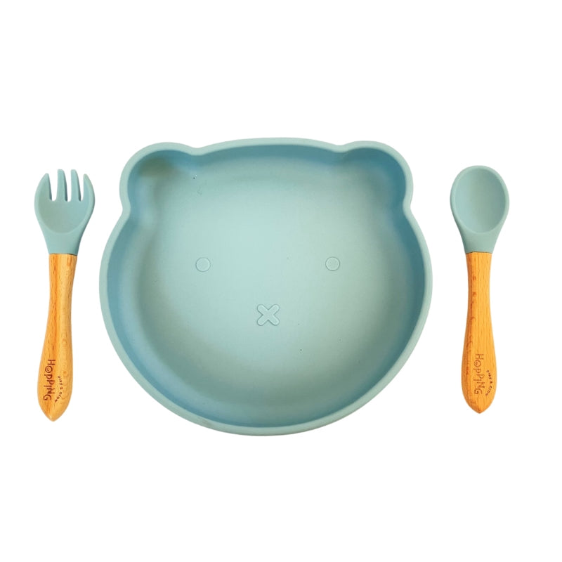 Plato con cubiertos - Bear