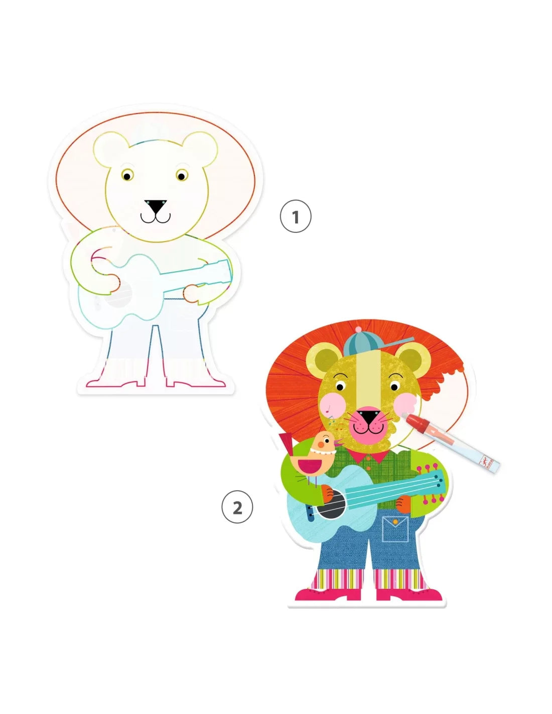 Colorear con agua: animalo-len