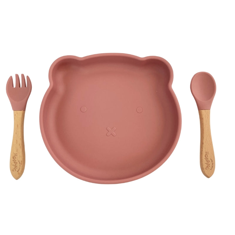 Plato con cubiertos - Bear
