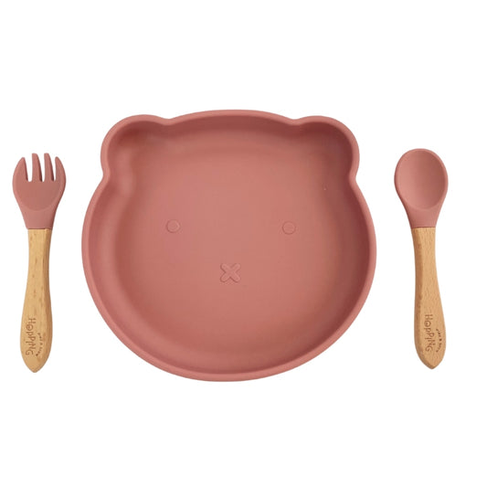 Plato con cubiertos - Bear