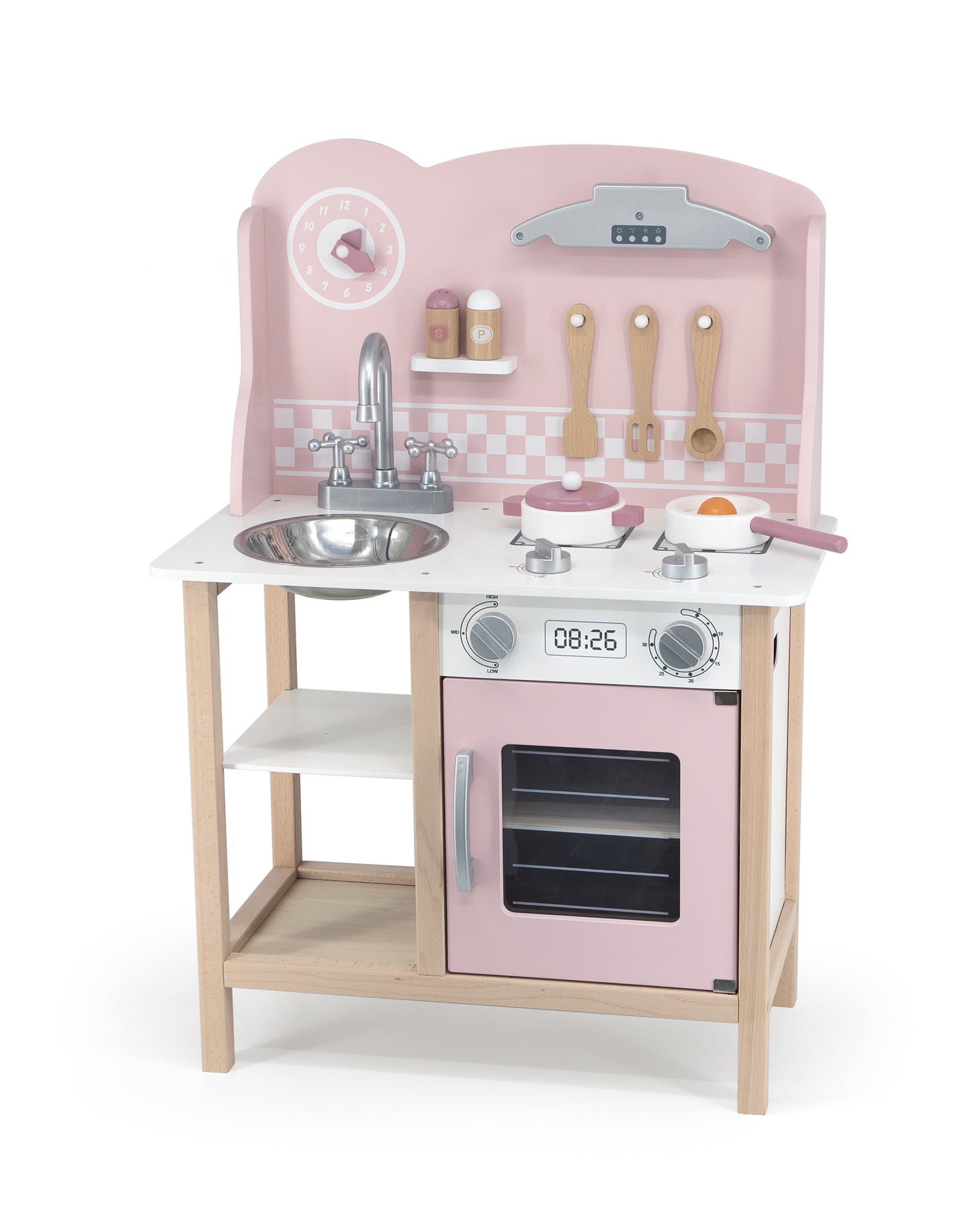Cocina de madera - Rosa y Celeste