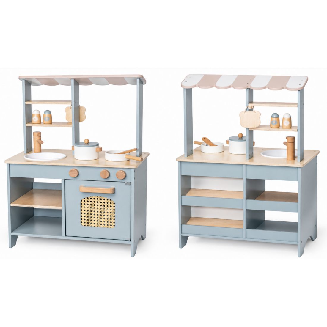 Mercadito y Cocina 2 en 1 - Azul