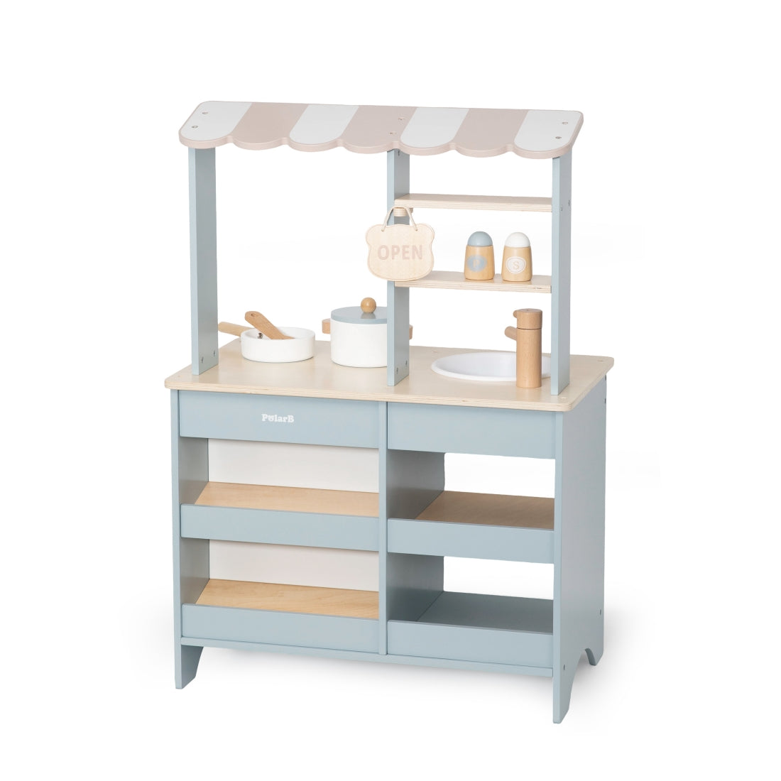 Mercadito y Cocina 2 en 1 - Azul