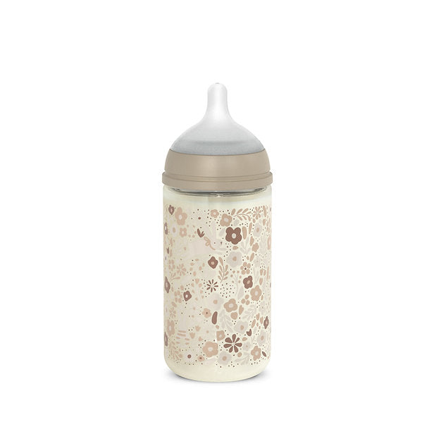 Mamadera de Vidrio 240 ml - Flujo M (+3 meses) Fisiológico - Wonder Beige