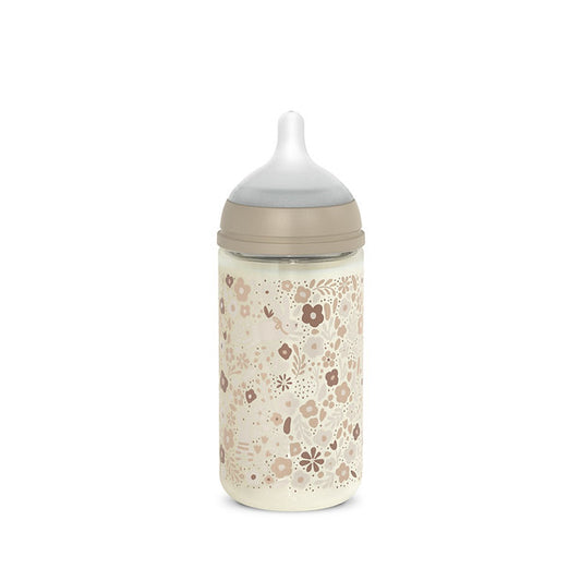 Mamadera de Vidrio 240 ml - Flujo M (+3 meses) Fisiológico - Wonder Beige