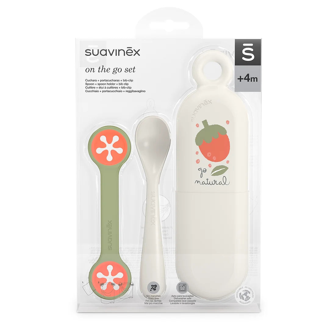 Set On the Go - Cuchara ergonómica + Accesorio crea babero