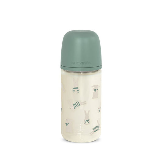 Mamadera de Vidrio 240 ml - Flujo M (+3 meses) Fisiológico - Wonder Verde