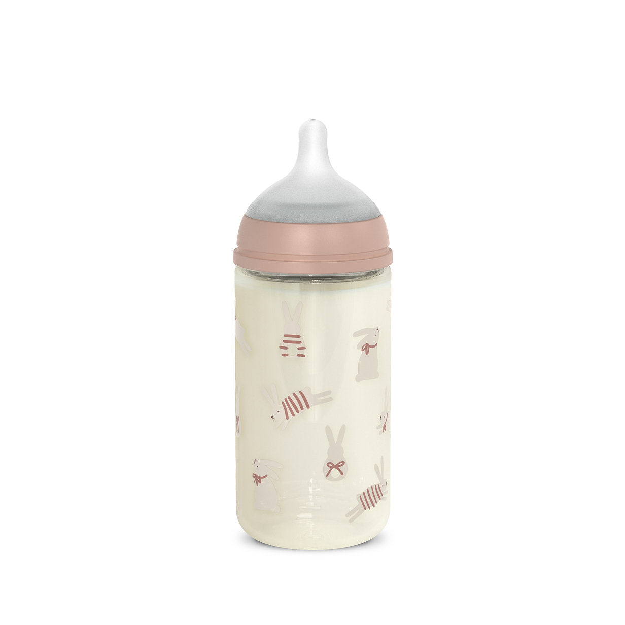 Mamadera de Vidrio 240 ml - Flujo M (+3 meses) Fisiológico - Wonder Rosa