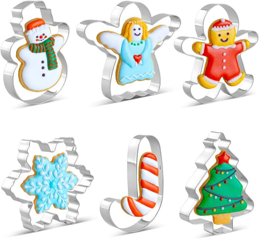 Set de 6 cortantes para galletitas navideñas