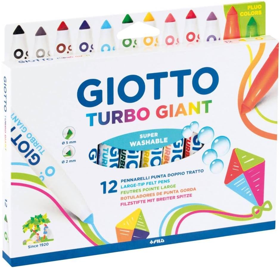 Marcadores Ultralavables Gigantes - Doble Trazo (12 marcadores)