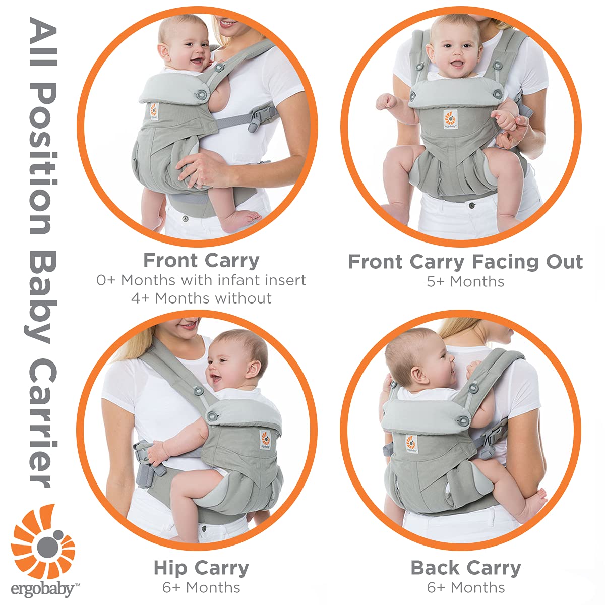 Mochila Portabebé Ergobaby 360 (2 colores)