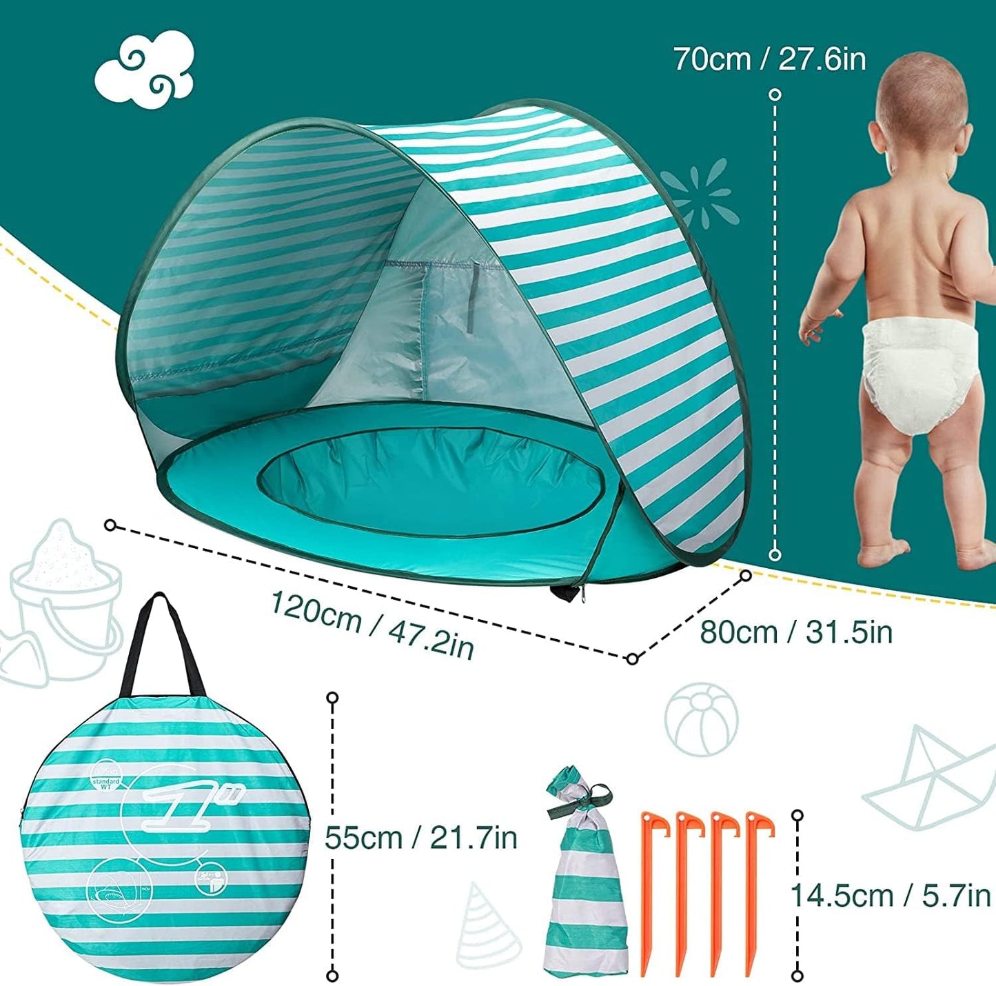 Carpa de Playa para Bebé