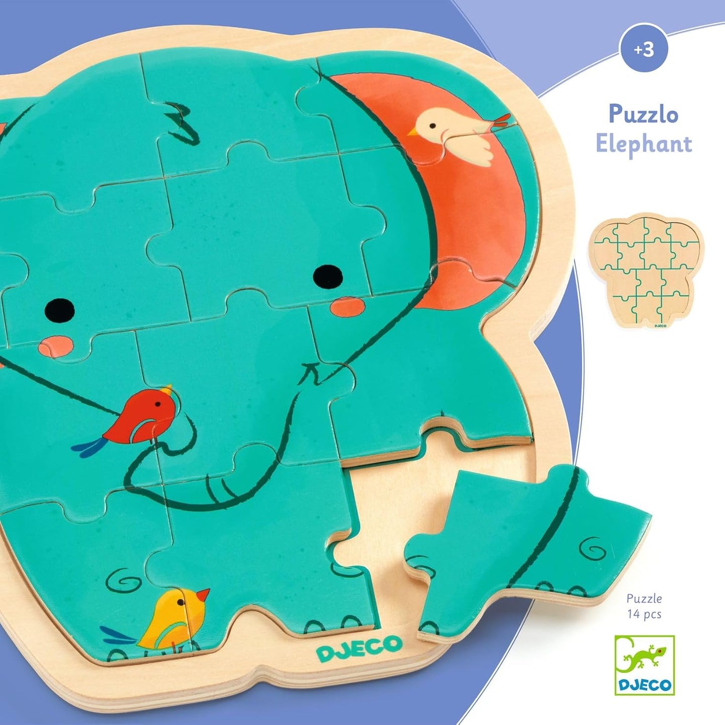 Puzzle Elefante de madera