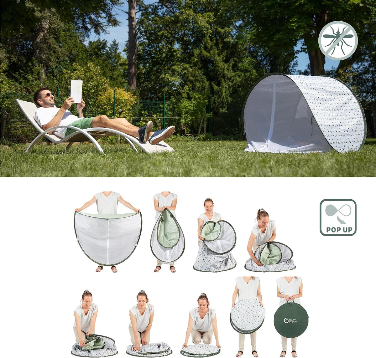 Carpa de Playa y Jardín Provence con UPF 50+ y Mosquitero