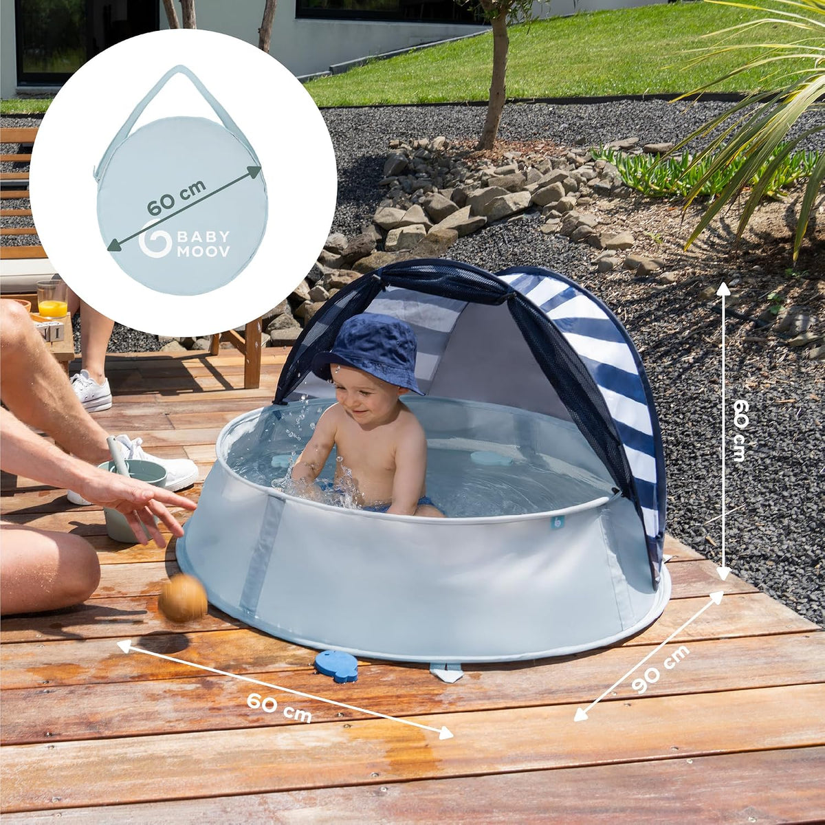 Carpa y Piscina de Playa y Jardín Aquani