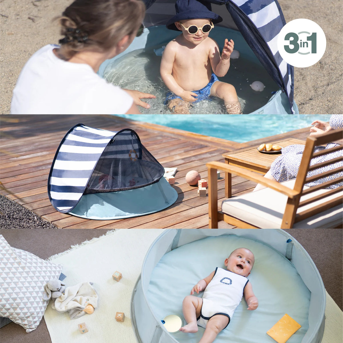 Carpa y Piscina de Playa y Jardín Aquani