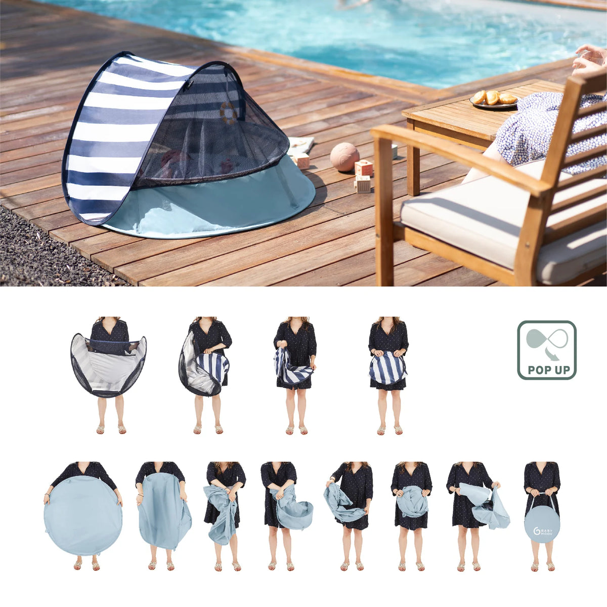 Carpa y Piscina de Playa y Jardín Aquani