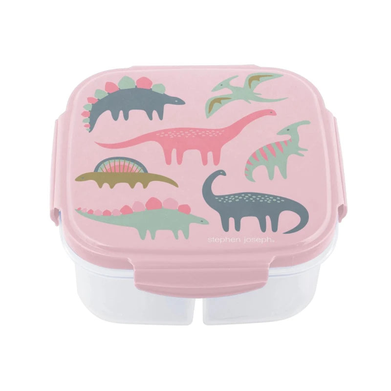 Tupper para snacks con refrigerante - Dino Rosa