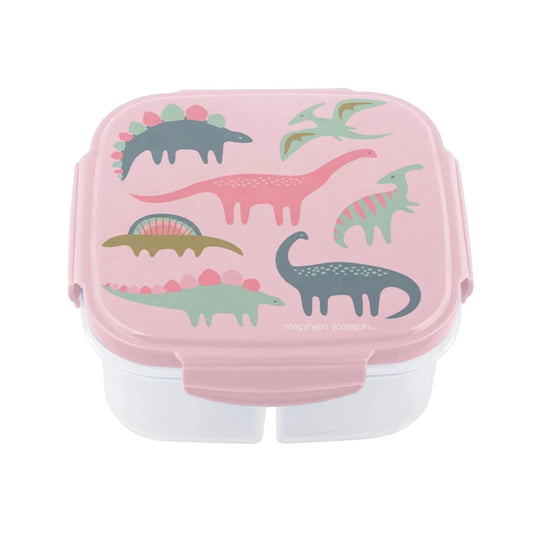 Tupper para snacks con refrigerante - Dino Rosa