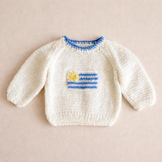 Buzo Uruguay Tejido a Mano